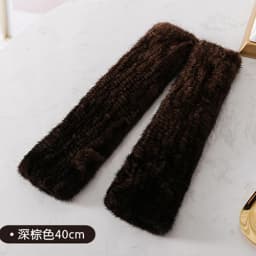 New Women 100% Real Genuine Knitted Mink Fur Mittens Winter Warm Lady Real Fur Fingerless Gloves Handmade Knit Mink Fur Mitten