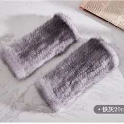 New Women 100% Real Genuine Knitted Mink Fur Mittens Winter Warm Lady Real Fur Fingerless Gloves Handmade Knit Mink Fur Mitten