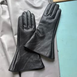 35cm Men's Goatskin Gloves Women‘s Bell Shaped Gloves Luxury Thin Lining And Tight-fitting Long Driving Motorcycle Gloves
