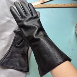 35cm Men's Goatskin Gloves Women‘s Bell Shaped Gloves Luxury Thin Lining And Tight-fitting Long Driving Motorcycle Gloves