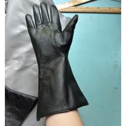 35cm Men's Goatskin Gloves Women‘s Bell Shaped Gloves Luxury Thin Lining And Tight-fitting Long Driving Motorcycle Gloves