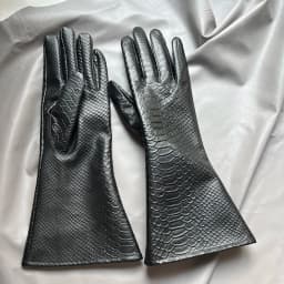 35cm Men's Goatskin Gloves Women‘s Bell Shaped Gloves Luxury Thin Lining And Tight-fitting Long Driving Motorcycle Gloves