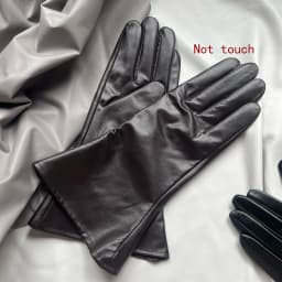 35cm Men's Goatskin Gloves Women‘s Bell Shaped Gloves Luxury Thin Lining And Tight-fitting Long Driving Motorcycle Gloves
