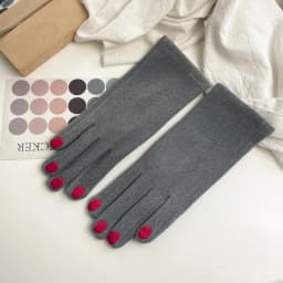Women Creative Nail Polish Embroidery Gloves Grace Lady Fashion Vintage Driving Full Finger Mittens Girl Touch Screen Warm