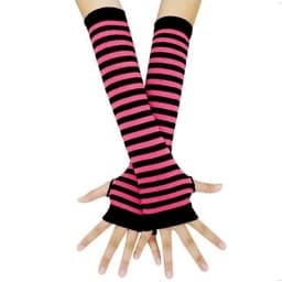 Men Women Winter Warm Arm Elbow Warmer Fingerless Dance Mitten Cuff Cosplay Darkly Ninja Knit Long Driving Sun Glove Sleeve L32