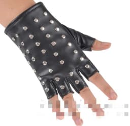 New fashion Women's punk rivets gloves fashion pu leather gloves female accessories black motorcycle gloves R3222