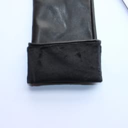 New Women Fashion Long Genuine Leather Black Sheepskin Driving Outdoor Fingerless Gloves Spring and Autumn