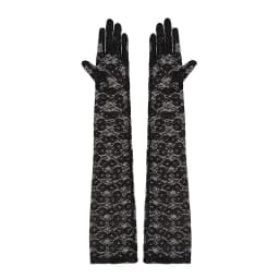 Women Sexy Elbow Length Lace Floral Thin Breathable Gloves See Through Club Party Evening Prom Dress Dancing Accessories