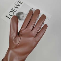 Fashion Female Winter Warm Touch Screen Driving Gloves Women' Outdoor Riding Plus Velvet Thicken Full Finger PU Leather Mittens