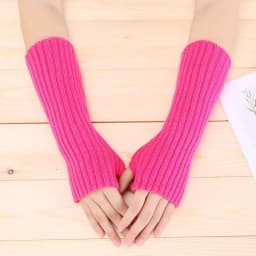 New Women Arm Warmers Japanese White Black Goth Knitted Kawaii Fingerless Gloves Ankle Wrist Sleeves Harajuku Girls Anime Gloves