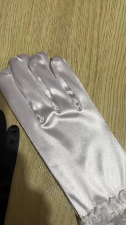 Elegant Satin Gloves for Women with Lace Cuffs Wedding Party Prom Evening Occasions Luxurious Smooth Touch Vintage Style