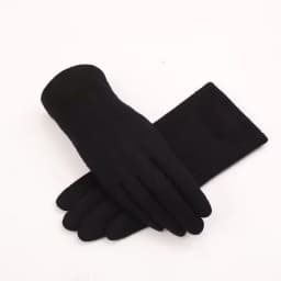 Korean Women's Touch Screen Warm Cashmere Gloves Autumn Winter Outdoor Riding Driving Bow Wool Double Layer Thicken Windproof