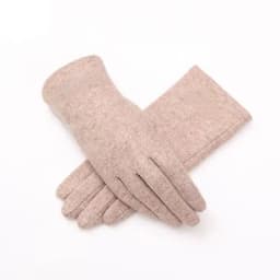 Korean Women's Touch Screen Warm Cashmere Gloves Autumn Winter Outdoor Riding Driving Bow Wool Double Layer Thicken Windproof