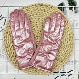 Winter Women Fashion Luxury Waterproof Keep Warm Touch Screen Down Cloth Suede Soft Splicing Gloves Elasticity Drive Cycling