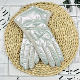 Winter Women Fashion Luxury Waterproof Keep Warm Touch Screen Down Cloth Suede Soft Splicing Gloves Elasticity Drive Cycling
