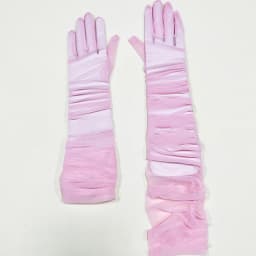 70CM Sexy Mesh Folds Ruffles Long Gloves Multicolored High Elasticity Elegant Women ’s Accessories Opera Bride Wedding
