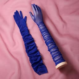 70CM Sexy Mesh Folds Ruffles Long Gloves Multicolored High Elasticity Elegant Women ’s Accessories Opera Bride Wedding