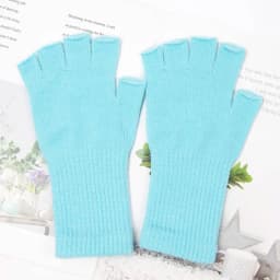2022 New Unisex Black White Half Finger Fingerless Gloves Women and Men Wool Knit Cotton Gloves Autumn Winter Warm Work Gloves