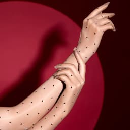 Fashion Retro Aurora Dot Oil Shiny Glossy Thin Women Sexy Five Finger Long Gloves Wedding Party Elastic Tight Stockings Mittens