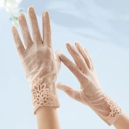 Sexy Summer Women UV Sunscreen Short Sun Female Gloves Fashion Ice Silk Lace Driving Of Thin Touch Screen Lady Gloves G02E