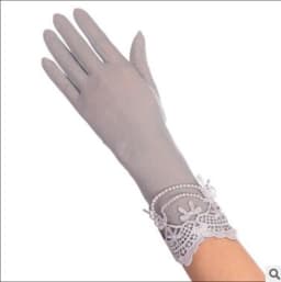 Sexy Summer Women UV Sunscreen Short Sun Female Gloves Fashion Ice Silk Lace Driving Of Thin Touch Screen Lady Gloves G02E