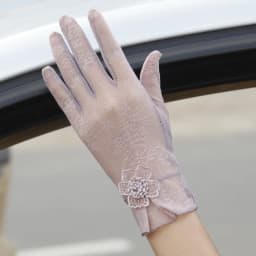 Sexy Summer Women UV Sunscreen Short Sun Female Gloves Fashion Ice Silk Lace Driving Of Thin Touch Screen Lady Gloves G02E