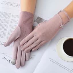 Sexy Summer Women UV Sunscreen Short Sun Female Gloves Fashion Ice Silk Lace Driving Of Thin Touch Screen Lady Gloves G02E