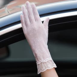 Sexy Summer Women UV Sunscreen Short Sun Female Gloves Fashion Ice Silk Lace Driving Of Thin Touch Screen Lady Gloves G02E