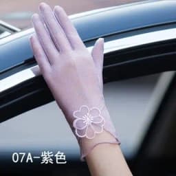 Sexy Summer Women UV Sunscreen Short Sun Female Gloves Fashion Ice Silk Lace Driving Of Thin Touch Screen Lady Gloves G02E