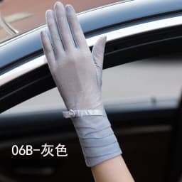Sexy Summer Women UV Sunscreen Short Sun Female Gloves Fashion Ice Silk Lace Driving Of Thin Touch Screen Lady Gloves G02E