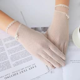 Sexy Summer Women UV Sunscreen Short Sun Female Gloves Fashion Ice Silk Lace Driving Of Thin Touch Screen Lady Gloves G02E