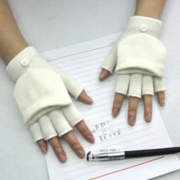 Knitted Flip Cover Half Finger Gloves Winter Women Men Student Solid Warmer Gloves Girl Mittens Female Lady Cycling Gloves New