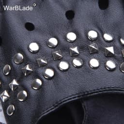 WarBLade Ladies Fingerless Gloves Women Sexy Gloves Wrist Half Finger Leather Glove For Dancing Party Show Half Finger Mittens