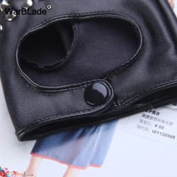 WarBLade Ladies Fingerless Gloves Women Sexy Gloves Wrist Half Finger Leather Glove For Dancing Party Show Half Finger Mittens