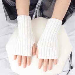 Women Gloves Fashion Hand Warmer Winter Glove Girls Arm Crochet Knitting Goth Lolita Solid Fingerless Mitten Kawaii Accessories