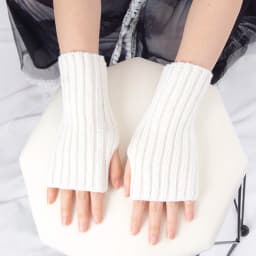 Women Gloves Fashion Hand Warmer Winter Glove Girls Arm Crochet Knitting Goth Lolita Solid Fingerless Mitten Kawaii Accessories