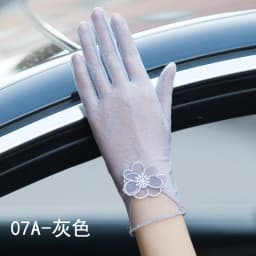 Sexy Summer Women UV Sunscreen Short Sun Female Gloves Fashion Ice Silk Lace Driving Of Thin Touch Screen Lady Gloves G02E