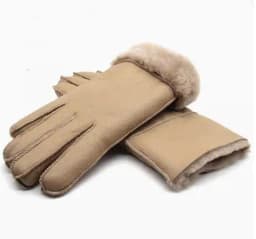 Men women autumn winter thicken warm natural one piece wool fur leather glove winter wool fur mitten half finger fur glove R3385