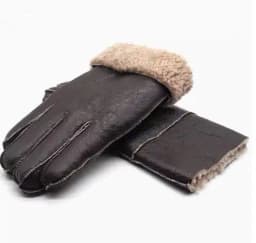 Men women autumn winter thicken warm natural one piece wool fur leather glove winter wool fur mitten half finger fur glove R3385