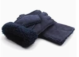 Men women autumn winter thicken warm natural one piece wool fur leather glove winter wool fur mitten half finger fur glove R3385