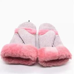 Men women autumn winter thicken warm natural one piece wool fur leather glove winter wool fur mitten half finger fur glove R3385