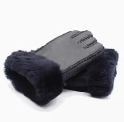 Men women autumn winter thicken warm natural one piece wool fur leather glove winter wool fur mitten half finger fur glove R3385