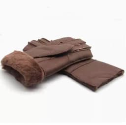 Men women autumn winter thicken warm natural one piece wool fur leather glove winter wool fur mitten half finger fur glove R3385