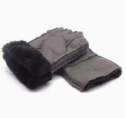 Men women autumn winter thicken warm natural one piece wool fur leather glove winter wool fur mitten half finger fur glove R3385