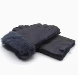Men women autumn winter thicken warm natural one piece wool fur leather glove winter wool fur mitten half finger fur glove R3385