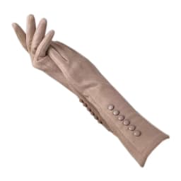 Gloves winter ladies gloves suede long 35CM arm suede fashion suede touch screen thick black gray beige dark blue brown light gr