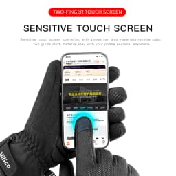 Men Winter Waterproof Cycling Gloves Outdoor Sports Running Motorcycle Ski Touch Screen Fleece Gloves Non-slip Warm Full Fingers