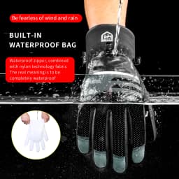Men Winter Waterproof Cycling Gloves Outdoor Sports Running Motorcycle Ski Touch Screen Fleece Gloves Non-slip Warm Full Fingers