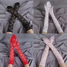 Fashion Lace Sexy Gloves Women Grace Thin Breathable Sun Protection Driving Club Party Prom Dancing Dress Glove Long Sleeve G111