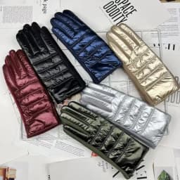 Winter Women Fashion Luxury Waterproof Keep Warm Touch Screen Plus Fleece Down Cloth Suede Soft Gloves Elasticity